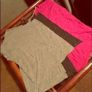 Pink and gray crop top